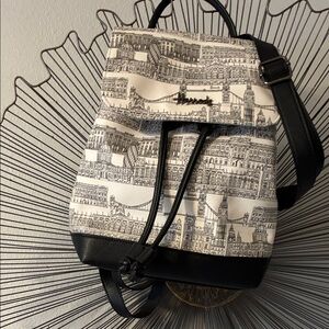 Harrods | Bags | Harrods Black White Stripe Backpack Purse  display picture 1